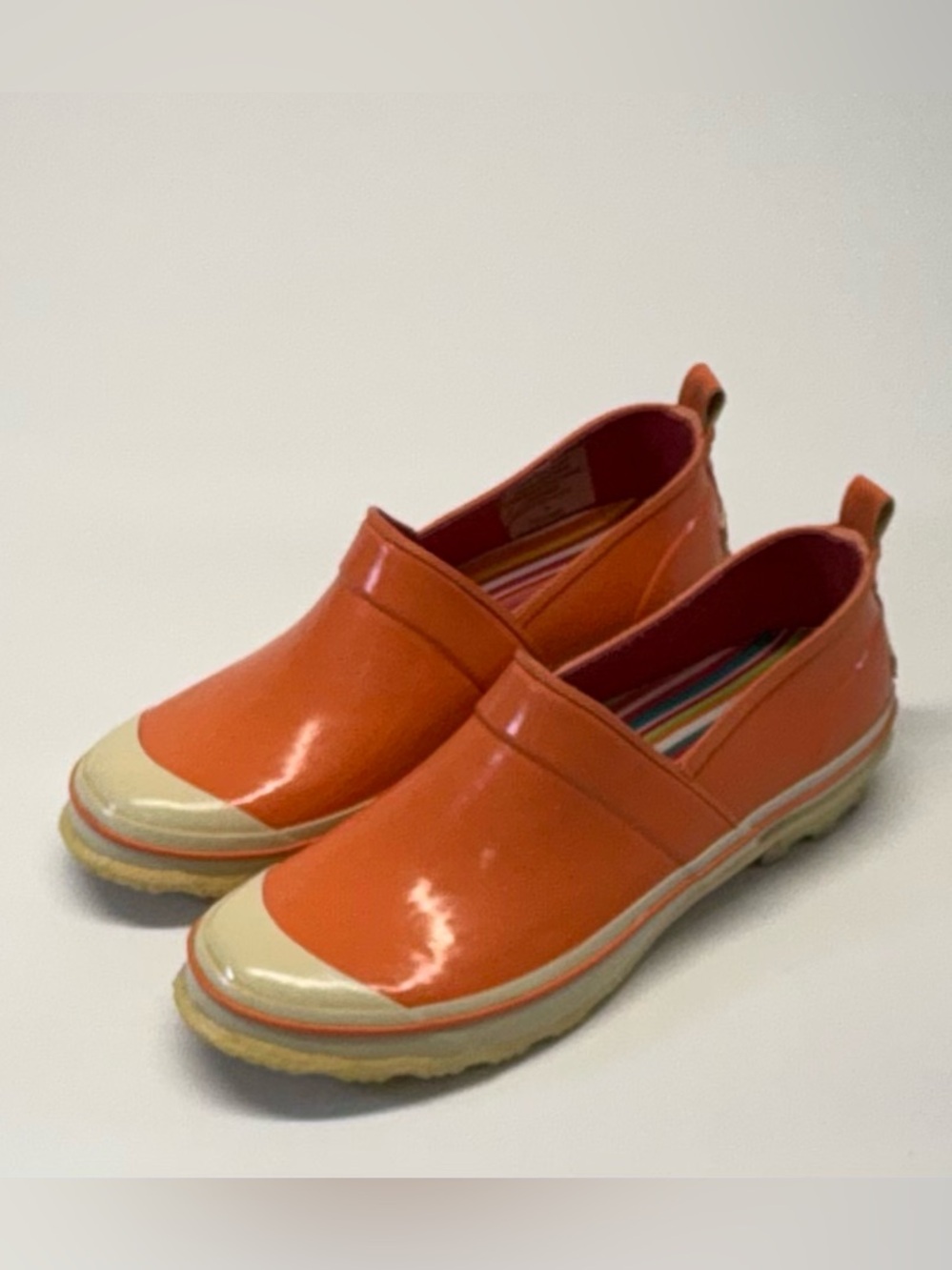WindRiver Orange Waterproof Slip-On Rain Boots - Women's Size 9